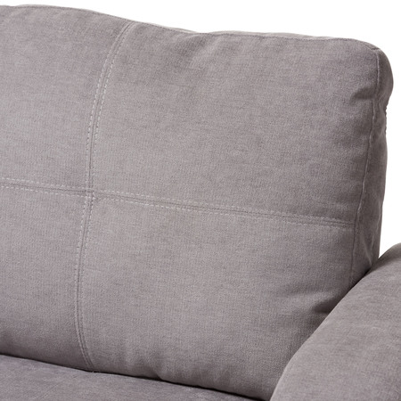 Baxton Studio Lianna Modern Light Grey Upholstered Sectional Sofa 143-8759